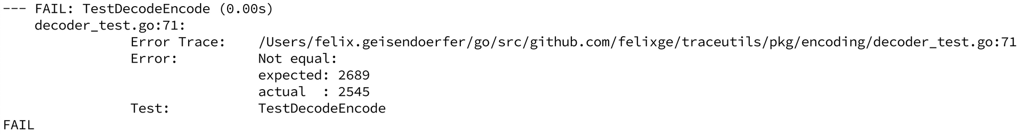 Testing binary encoders/decoders via incremental output verification